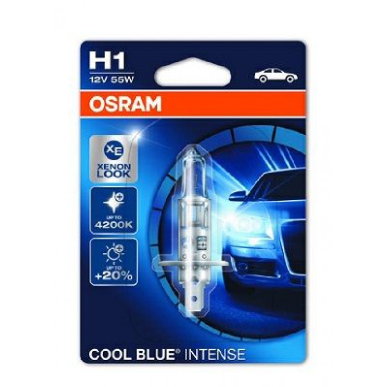 Лампа 12V H1 55W +20% P14.5s блистер (1шт.) Cool Blue Intense OSRAM