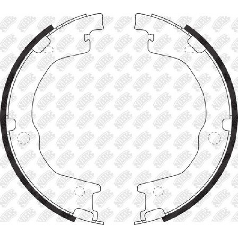Колодки тормозные HYUNDAI Santa Fe (05-) задние барабанные (4шт.) NIBK