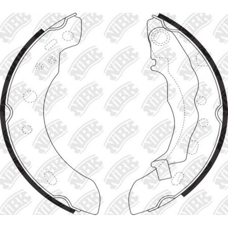 Колодки тормозные NISSAN Micra (92-02) задние барабанные (4шт.) NIBK