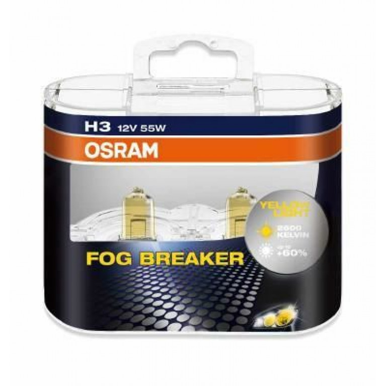 Лампа 12V H3 55W PK22s бокс (2шт.) Fog Breaker OSRAM