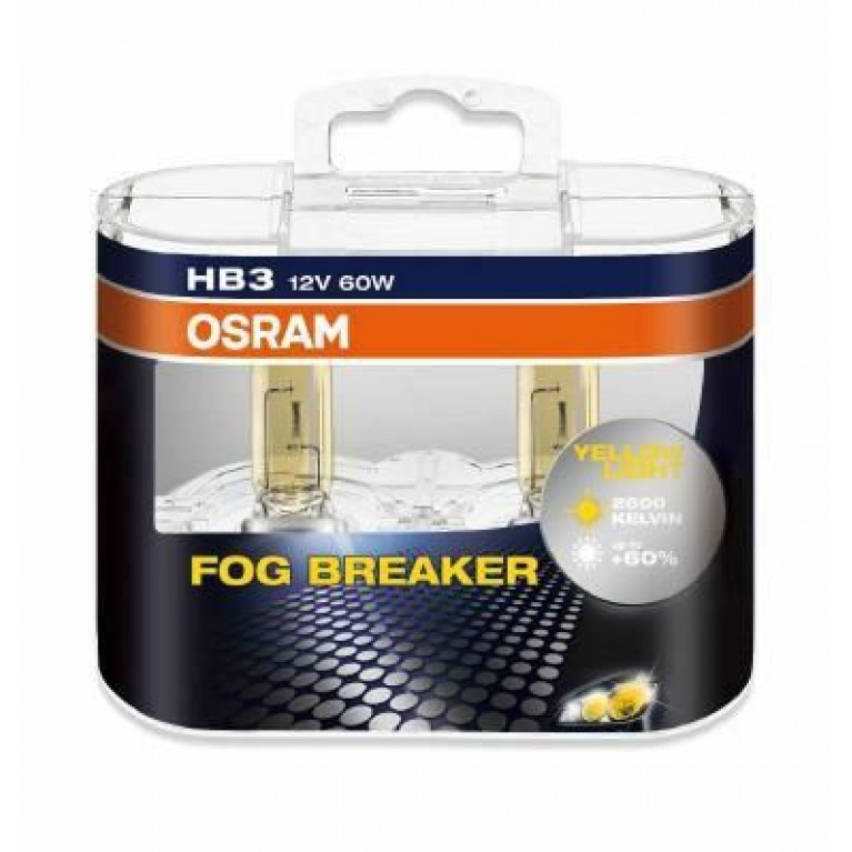 Лампа 12V HB3 60W P20d бокс (2шт.) Fog Breaker OSRAM