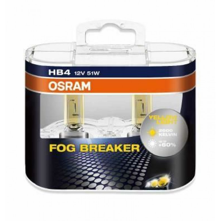 Лампа 12V HB4 51W P22d бокс (2шт.) Fog Breaker OSRAM