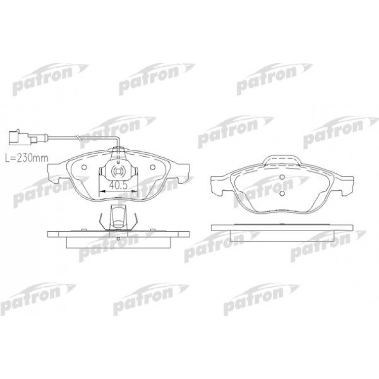Колодки тормозные ALFA ROMEO 145,146 FIAT Bravo (95-01),Punto (99-09) передние (4шт.) PATRON