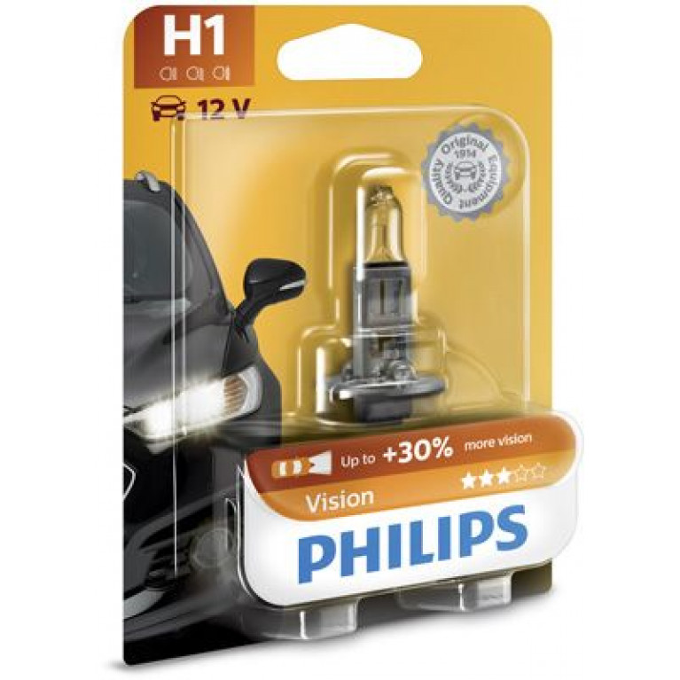 Лампа 12V H1 55W +30% P14.5s блистер (1шт.) Premium PHILIPS