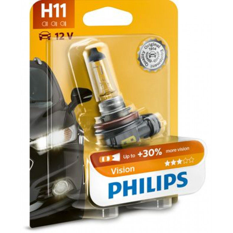 Лампа 12V H11 55W PGJ19-2 PHILIPS