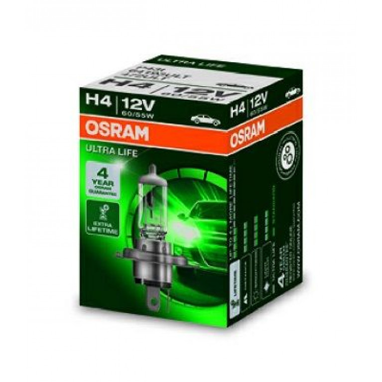 Лампа 12V H4 60/55W P43t увеличенный срок службы Ultra Life OSRAM