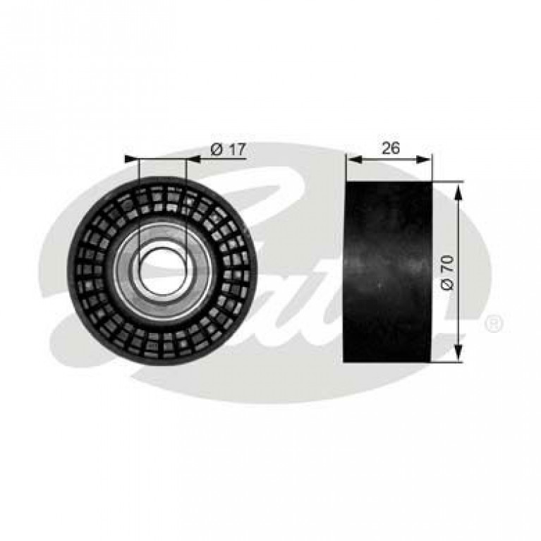 Ролик приводного ремня CHRYSLER 300C MAZDA Tribute (2.0/4.2/5.7/6.1) натяжителя обводной GATES