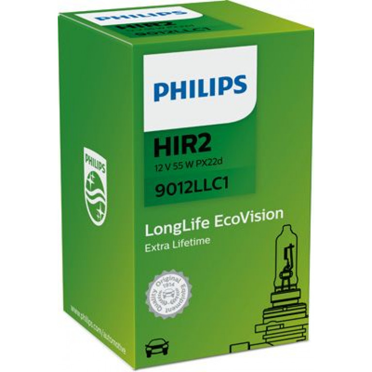 Лампа 12V HIR2 55W PX22d Long Life PHILIPS