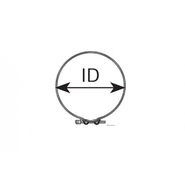 Хомут глушителя DAF (d=128-132) (нерж.) DINEX