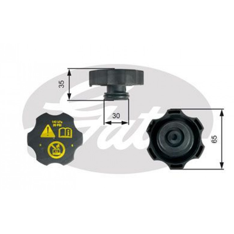 Крышка бачка расширительного CHEVROLET Aveo (T300),Cruze OPEL Astra J,Insignia GATES