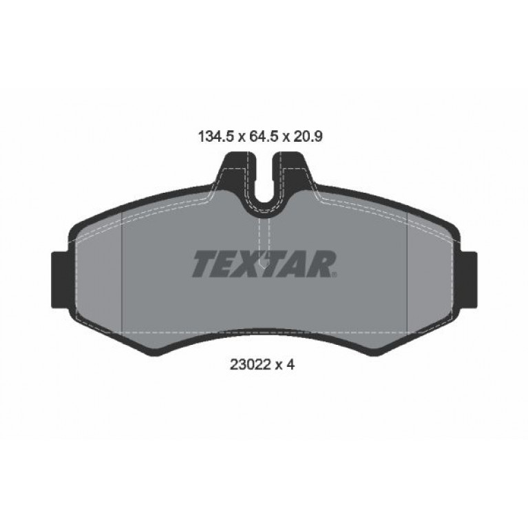 Колодки тормозные MERCEDES Vito дисковые (134x65x21) (4шт.) TEXTAR