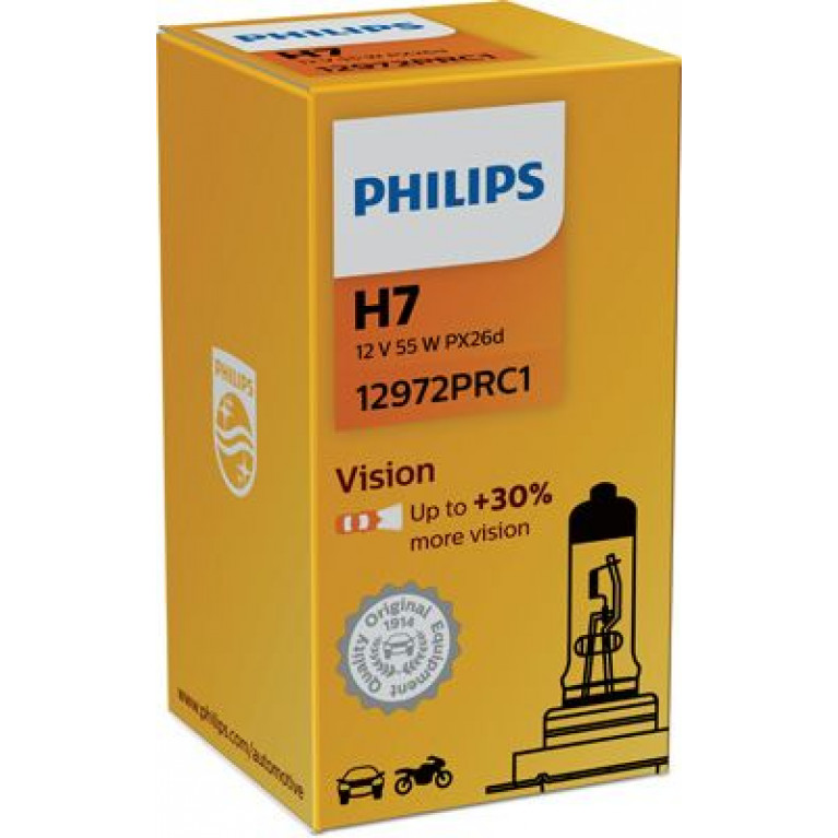 Лампа 12V H7 55W +30% PX26d Premium PHILIPS