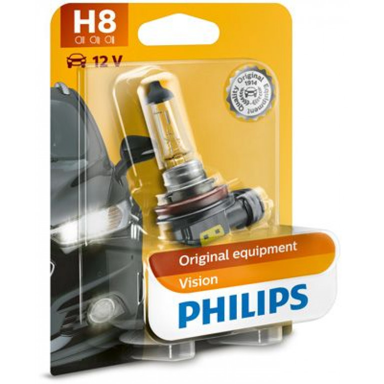 Лампа 12V H8 35W PGJ19-1 блистер (1шт.) PHILIPS