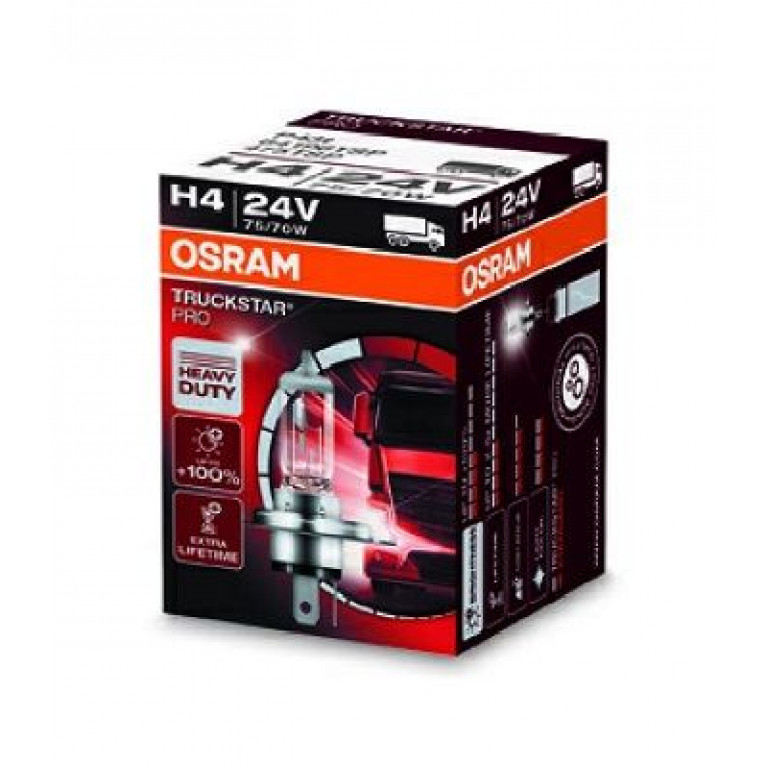 Лампа 24V H4 75/70W +100% P43t-38 Truckstar Pro OSRAM