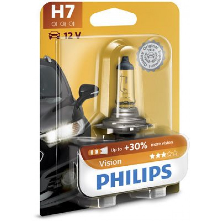 Лампа 12V H7 55W +30% PX26d блистер (1шт.) Premium PHILIPS