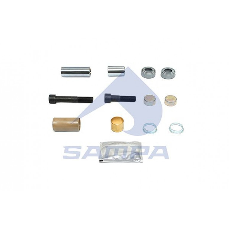 Ремкомплект суппорта VOLVO FH12 (направляющие,пальцы,втулки,крышки,пыльники) SAMPA