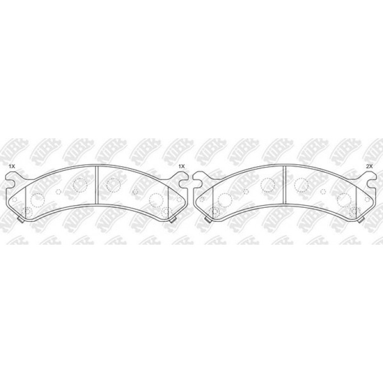 Колодки тормозные HUMMER H2 передние (4шт.) NIBK