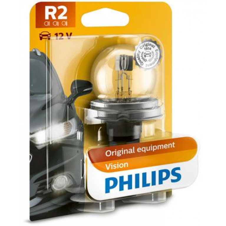 Лампа 12V R2 45/40W+30% P45t-41 блистер (1шт.) Vision PHILIPS