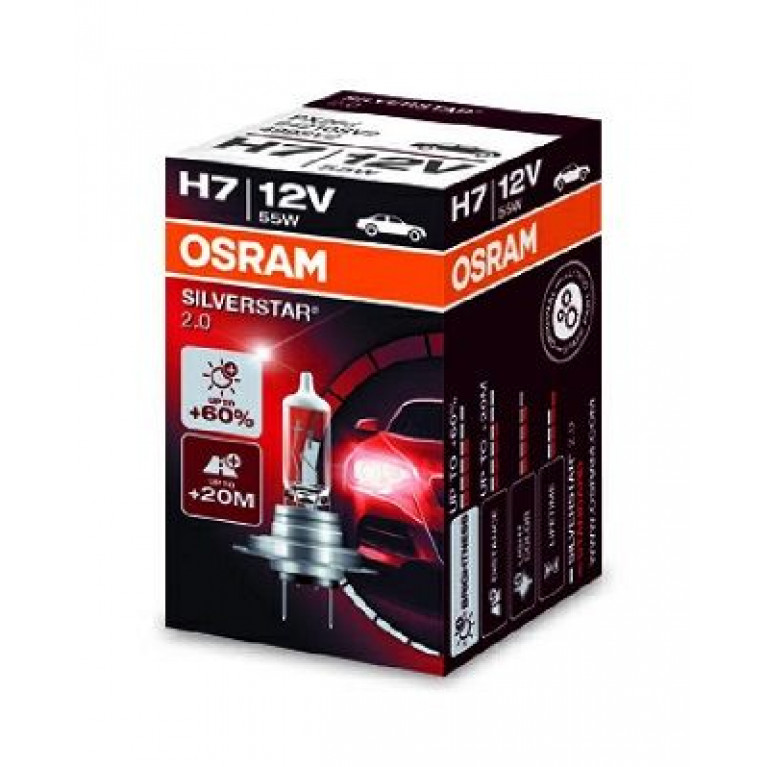 Лампа 12V H7 55W PX26d Silverstar OSRAM