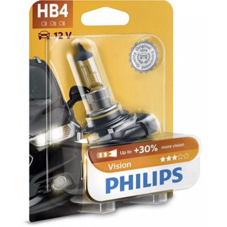 Лампа 12V HB4 55W +30% P22d блистер (1шт.) Premium PHILIPS