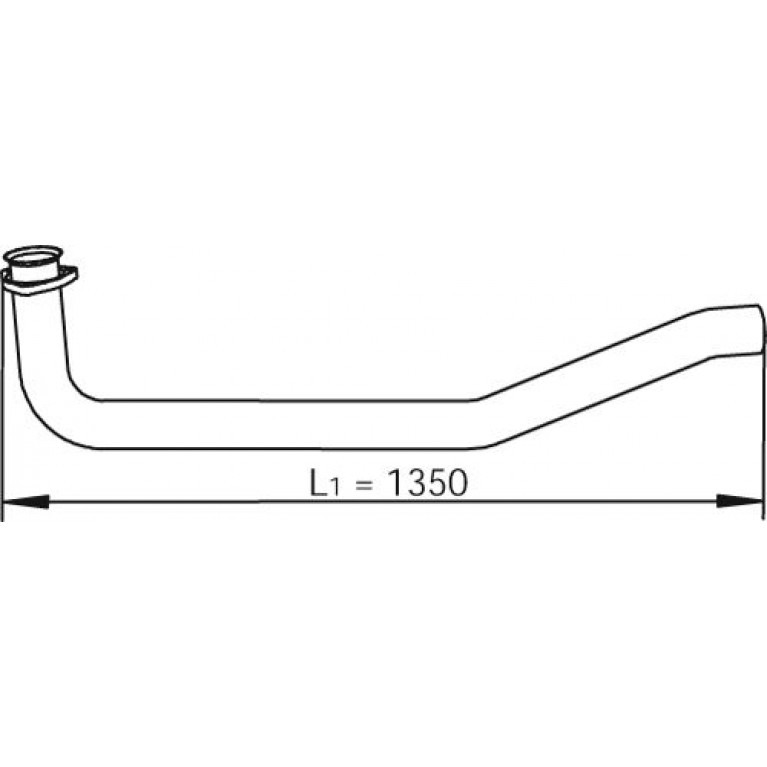 Труба приемная глушителя MAN L2000 с треугольным фланцем (дв.D0824LFL,D0826LF) DINEX