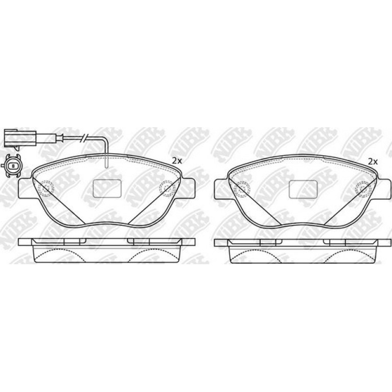 Колодки тормозные CITROEN C4 передние (4шт.) NIBK