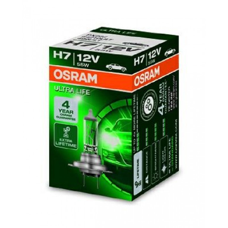 Лампа 12V H7 55W PX26d увеличенный срок службы Ultra Life OSRAM
