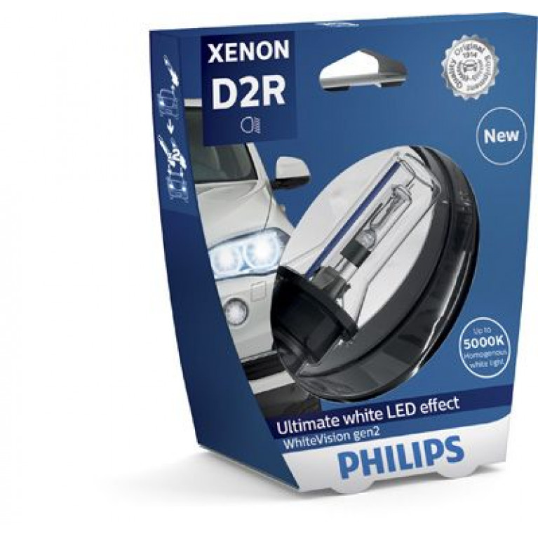 Лампа ксеноновая D2R 35W P32d-3 5000K блистер (1шт.) Xenon White Vision Gen2 PHILIPS