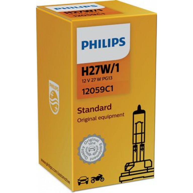 Лампа 12V H27W/1 27W PGJ13 Halogen PHILIPS