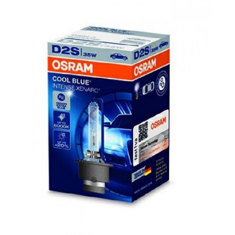 Лампа ксеноновая D2S 6000K +20% Cool Blue Intense OSRAM