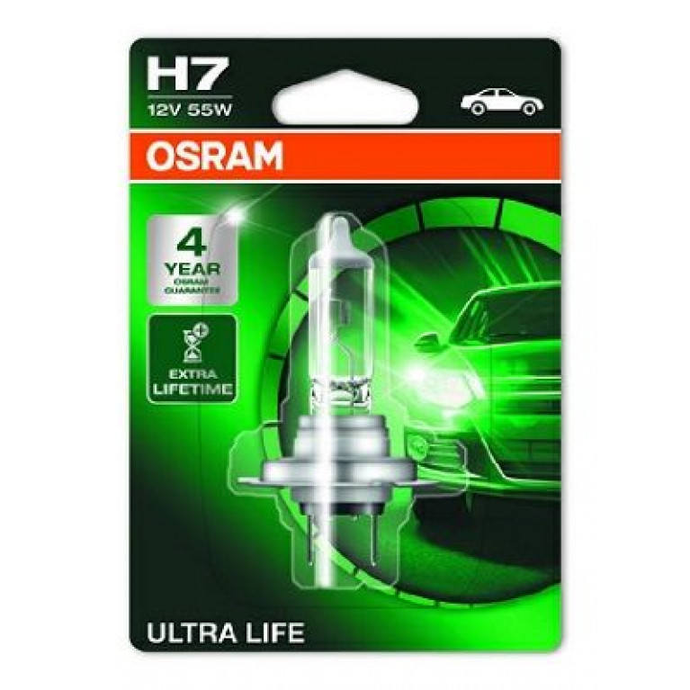 Лампа 12V H7 55W PX26d блистер (1шт.) увеличенный срок службы Ultra Life OSRAM