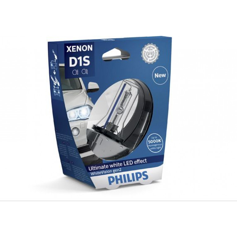 Лампа ксеноновая D1S 35W PK32d-2 5000К блистер (1шт.) Xenon White Vision Gen2 PHILIPS