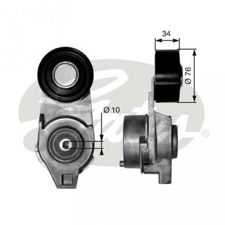 Натяжитель приводного ремня VOLVO FH12,FH16 дв.D12A,D12C,D12D,D16A GATES