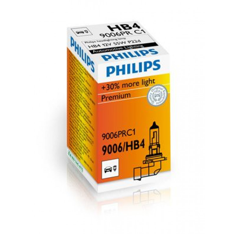 Лампа 12V HB4 55W +30% P22d Premium PHILIPS