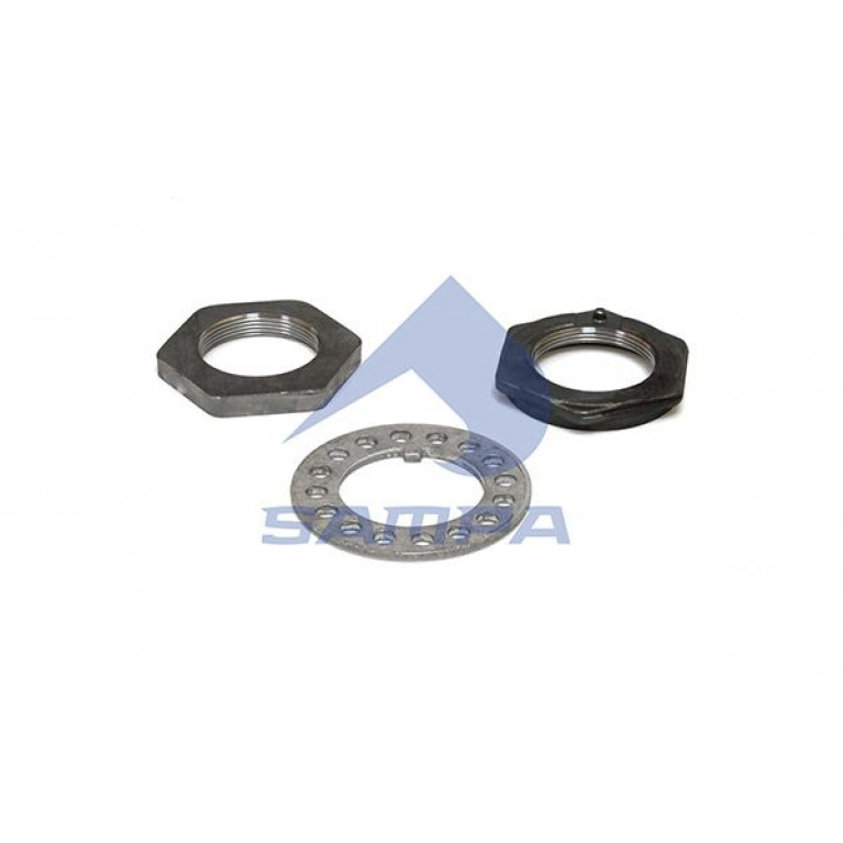 Гайка SAF ступицы M56x2 (SW85) (стопорное кольцо,2 гайки) SAMPA
