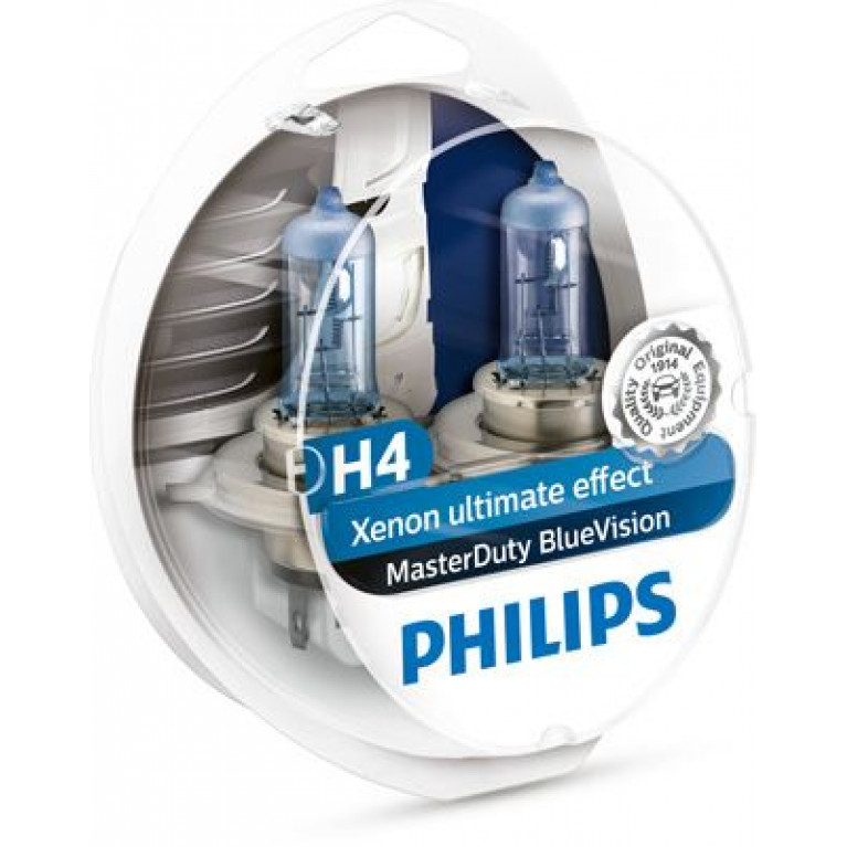 Лампа 24V H4 75/70W P43t бокс (2шт.) Master Duty Blue Vision PHILIPS