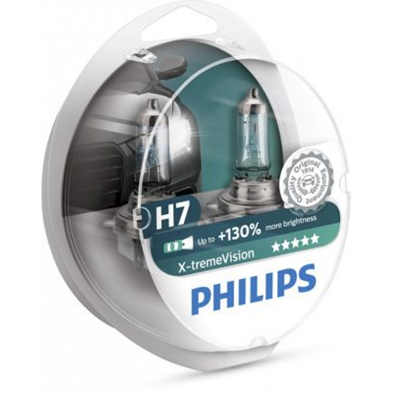 Лампа 12V H7 55W +130% PX26d бокс (2шт.) X-Treme Vision PHILIPS