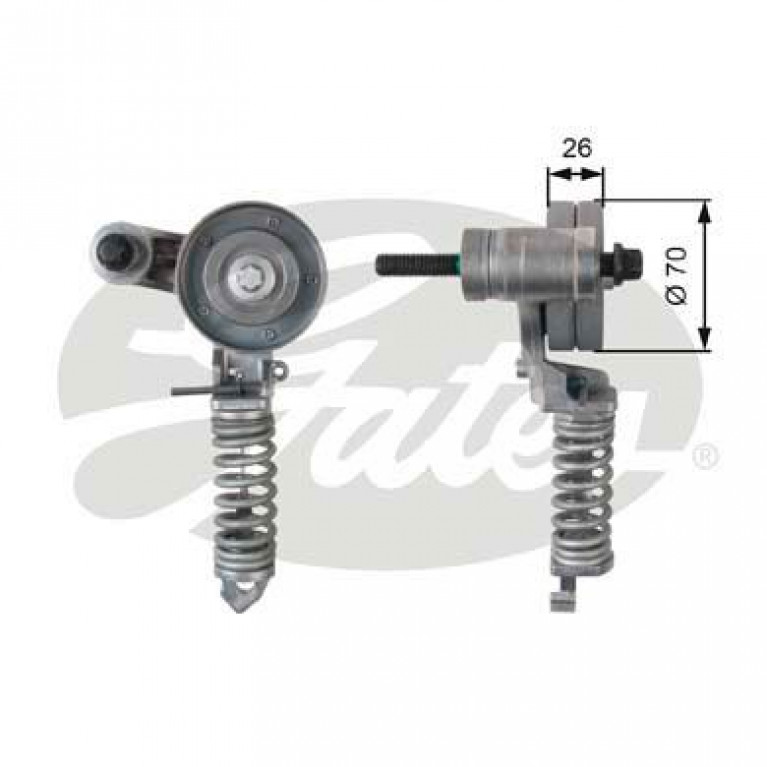 Ролик приводного ремня OPEL Astra H (05-),Corsa B (96-00),C (00-06),D (06-) натяжителя GATES