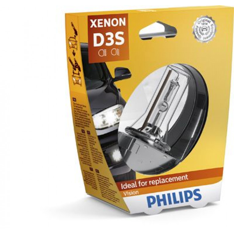 Лампа ксеноновая D3S 35W PK32d-5 4600K бокс (1шт.) Xenon Vision PHILIPS