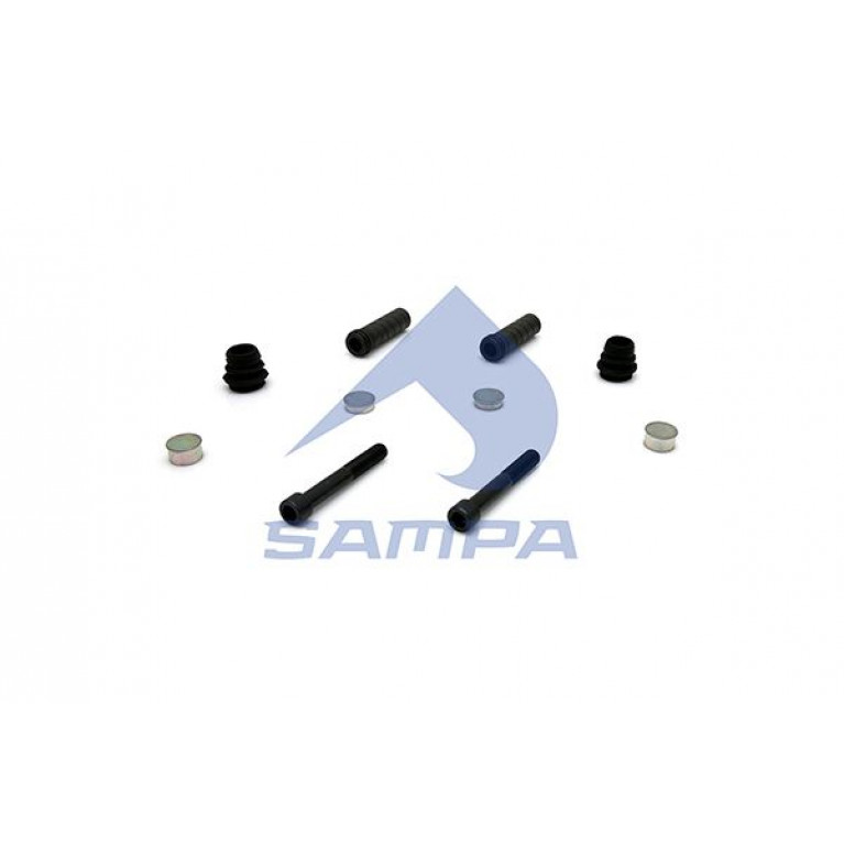Ремкомплект суппорта RENAULT (направляющие,болты,пыльники,крышки) SAMPA