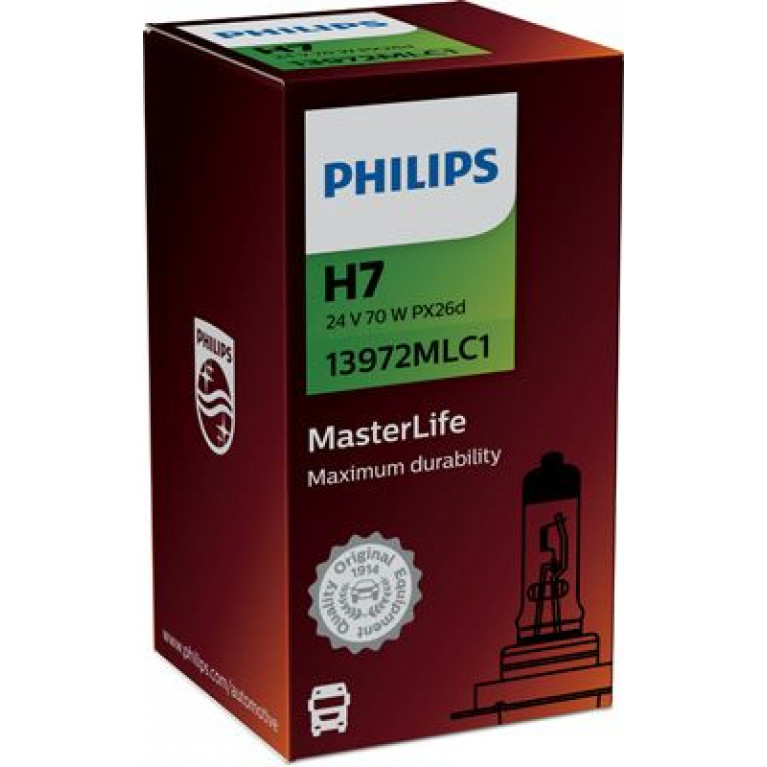 Лампа 24V H7 70W PX26d Master Life PHILIPS