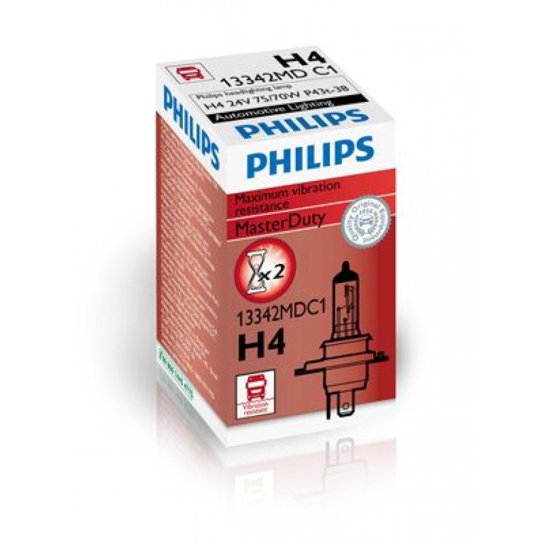 Лампа 24V H4 75/70W P43t-38 Master Duty PHILIPS