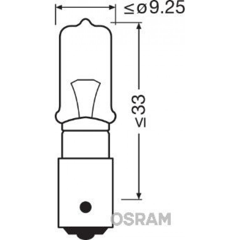 Лампа 24V H21W BAY9s Halogen OSRAM